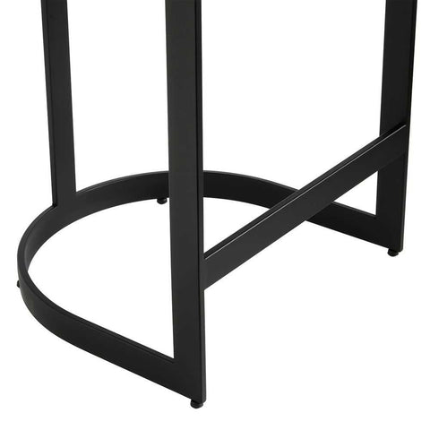 Remy Black Kitchen Stool - Natural Linen