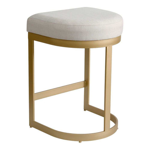 Remy Gold Kitchen Stool - Natural Linen