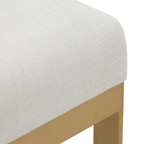 Remy Black Kitchen Stool with Backrest - Natural Linen - Kitchen and Bar Stools - Eleganté