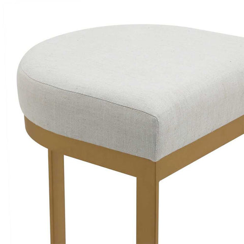 Remy Gold Bar Stool - Natural Linen