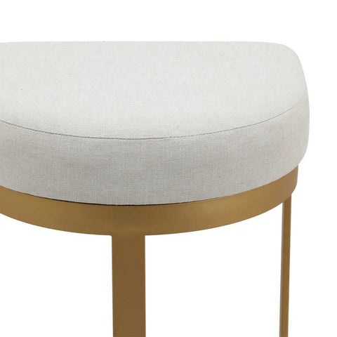 Remy Gold Bar Stool - Natural Linen