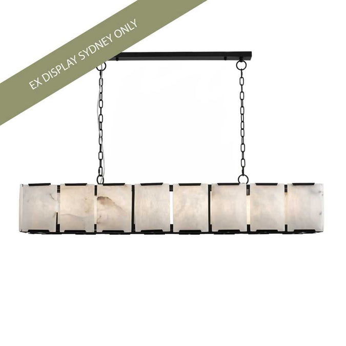 Florence Alabaster Pendant - Linear Black - OUTLET NSW