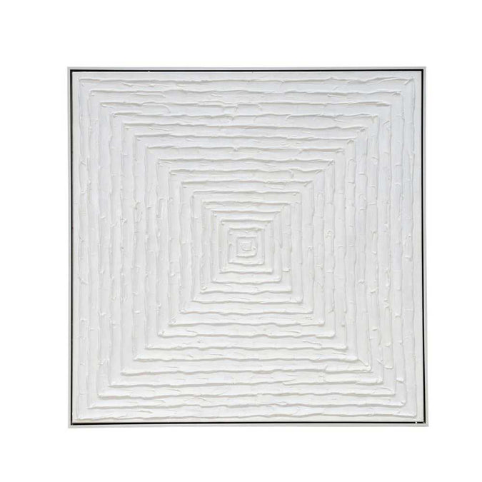 White Vortex Oil on Canvas Painting - Medium