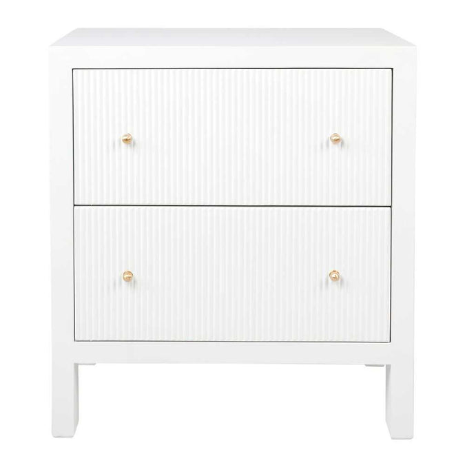 Ariana Bedside Table - Large White