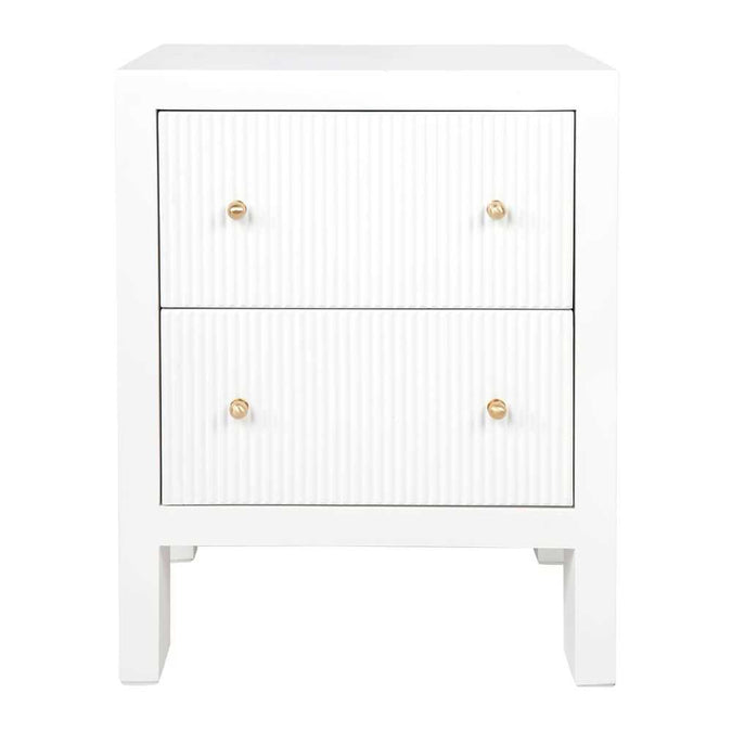 Ariana Bedside Table - Small White