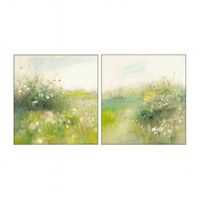 Wild Flowers Set of Two Canvas Paintings - OUTLET NSW - Wild Flowers Set of Two Canvas Paintings - OUTLET NSW - Eleganté