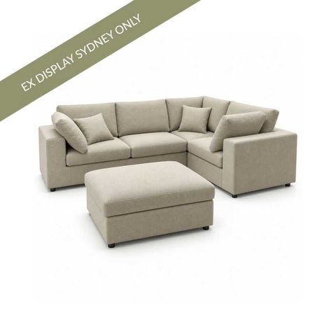 Monroe Modular 4 Seater Sofa with Ottoman Stool - OUTLET NSW