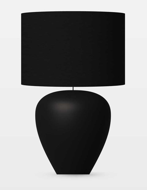 Picasso Table Lamp - Black w Black Shade