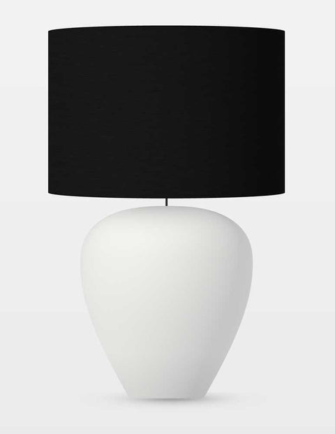 Picasso Table Lamp - White w Black Shade