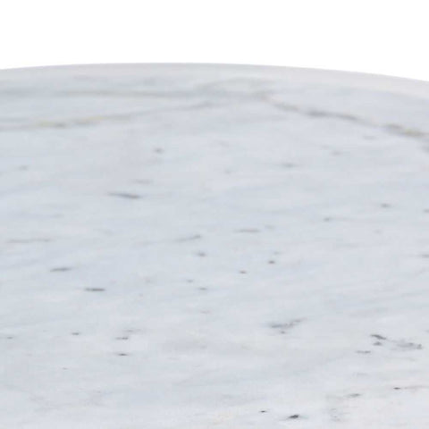 Frankie 50x60cm Marble Bedside Table - Ivory - Bedside Tables - Eleganté