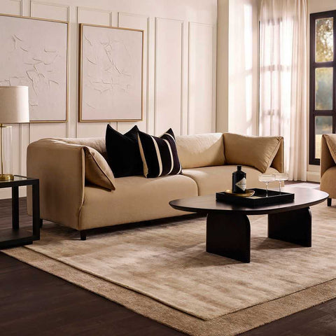 Dominic 3 Seater Sofa - Wheat - Dominic 3 Seater Sofa - Wheat - Eleganté