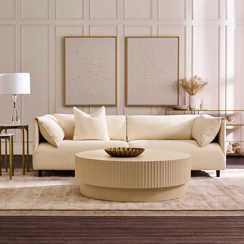 Dominic 3 Seater Sofa - Ivory - Dominic 3 Seater Sofa - Ivory - Eleganté