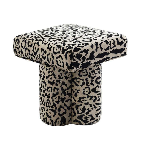Ace Stool - Leopard Chenille *LIMITED EDITION* - Ottomans and Stools - Eleganté
