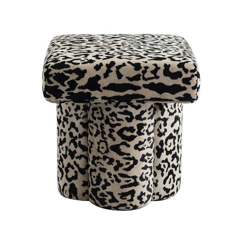 Ace Stool - Leopard Chenille *LIMITED EDITION* - Ottomans and Stools - Eleganté