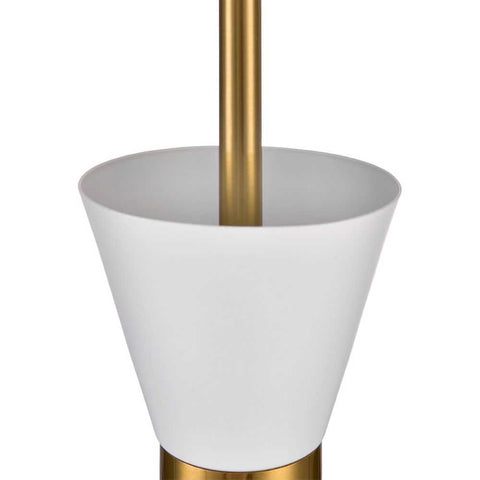 Oslo Pendant - White w Brass - Oslo Pendant - White w Brass - Eleganté