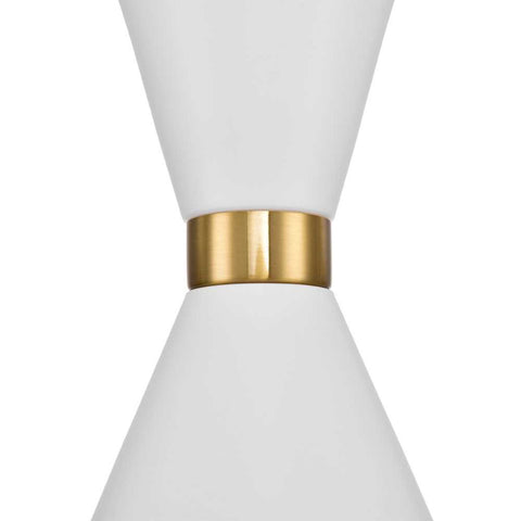 Oslo Pendant - White w Brass - Oslo Pendant - White w Brass - Eleganté
