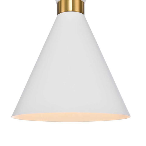 Oslo Pendant - White w Brass - Oslo Pendant - White w Brass - Eleganté