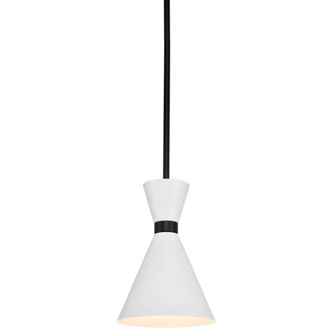 Oslo Pendant - White w Black - Oslo Pendant - White w Black - Eleganté