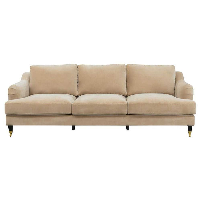 Aerin 3 Seater Sofa - Taupe Velvet - - Eleganté