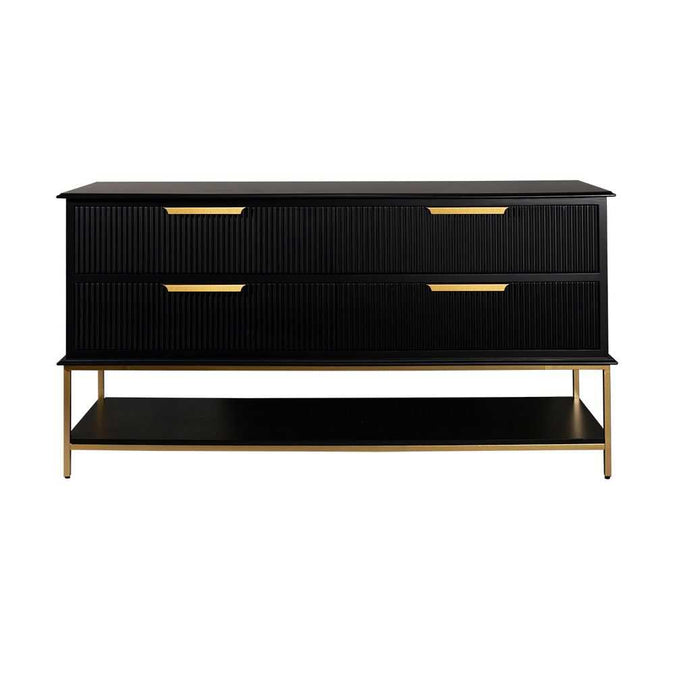 Aimee 4 Drawer Chest - Black - - Eleganté