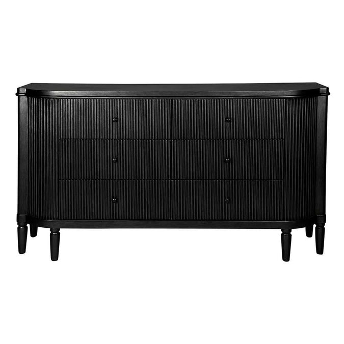 Arielle 6 Drawer Chest - Black - - Eleganté