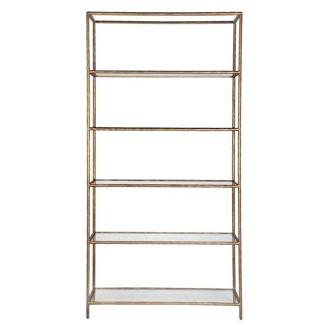 Heston Shelving Unit - Brass - - Eleganté