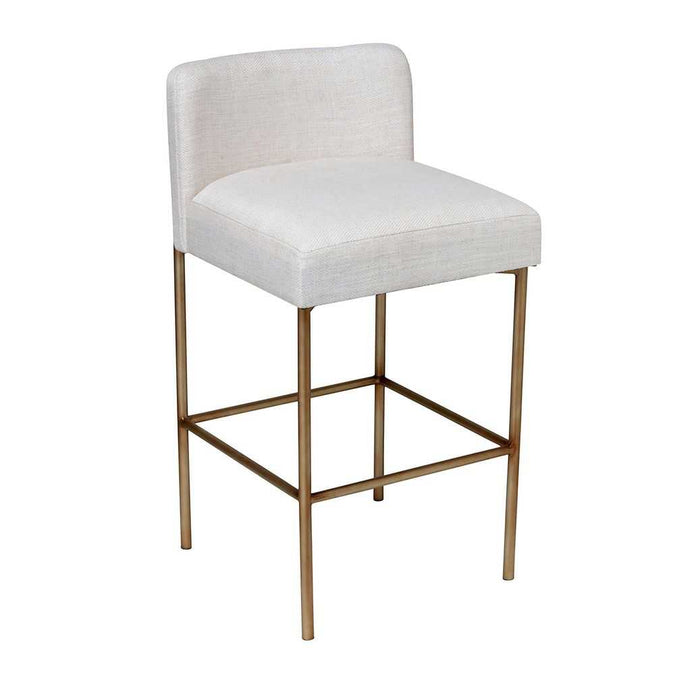 Leon Kitchen Stool - Natural Linen - - Eleganté