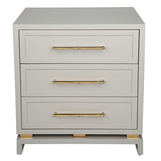 Pearl Bedside Table - Large Grey - - Eleganté