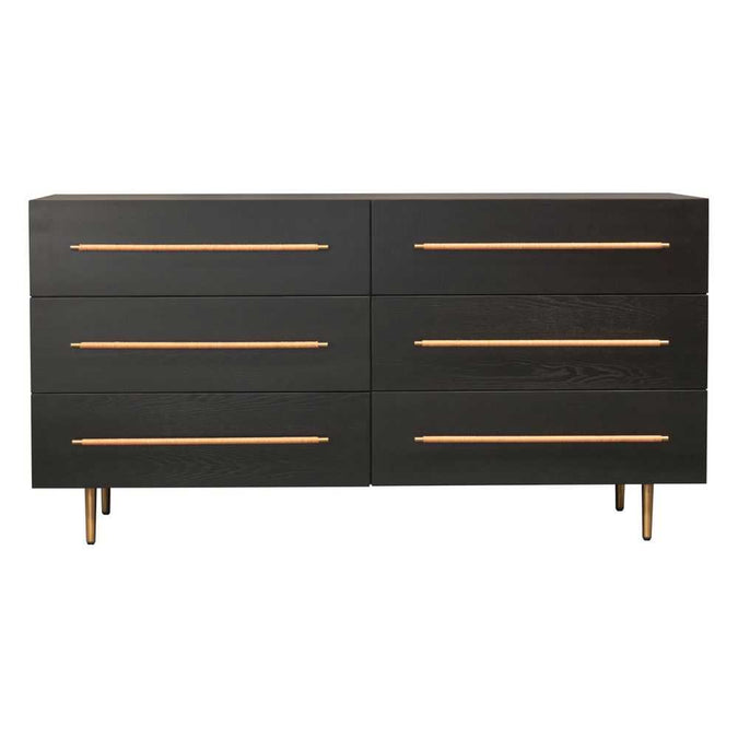 Retreat 6 Drawer Chest - Black - - Eleganté