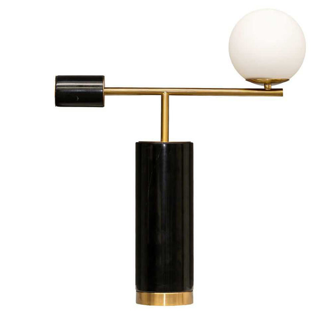 Zamora Marble Table Lamp - Black - - Eleganté