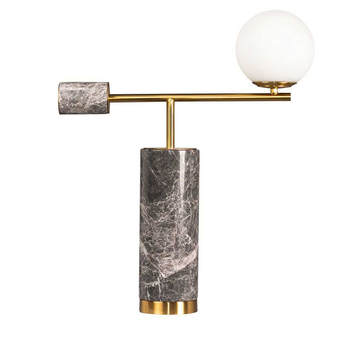 Zamora Marble Table Lamp - Grey - - Eleganté