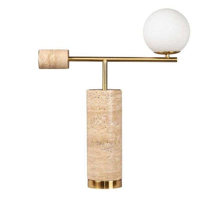 Zamora Travertine Table Lamp - - Eleganté