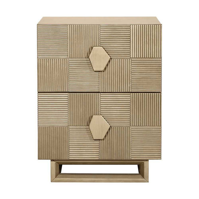 Alton Bedside Table - Small Antique Gold - - Eleganté