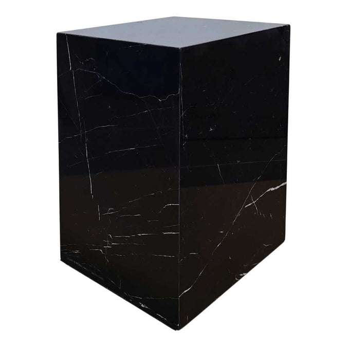 Hendrix Black Marble Side Table - - Eleganté