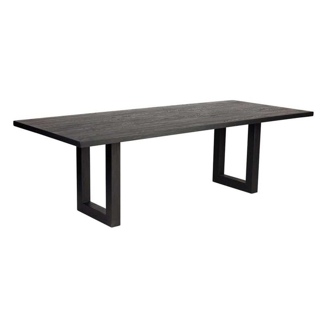 Leeton Oak Dining Table - 2.4m Black - - Eleganté