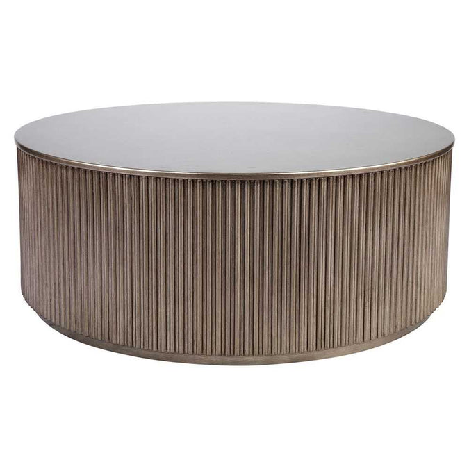 Nomad Round Coffee Table - Antique Gold - - Eleganté