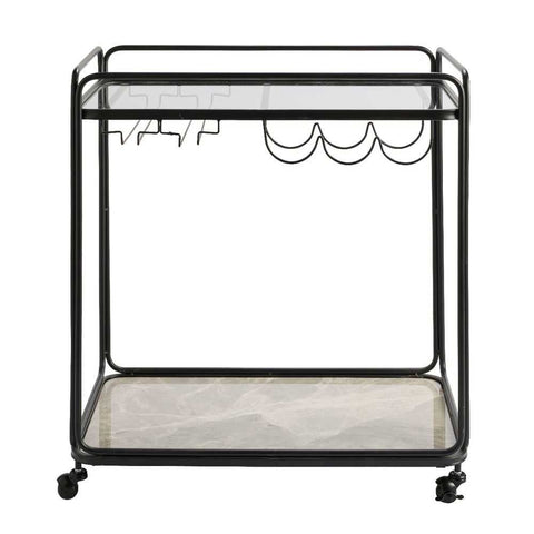 Wentworth Rectangle Bar Cart - Black - Wentworth Rectangle Bar Cart - Black - Eleganté