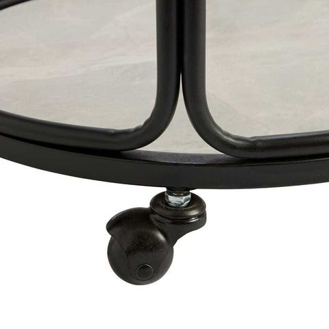 Wentworth Round Bar Cart - Black - Wentworth Round Bar Cart - Black - Eleganté