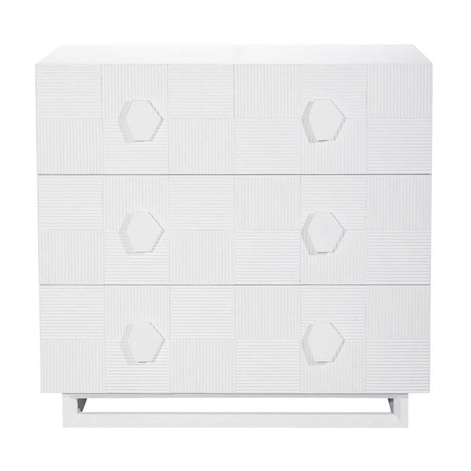 Alton 3 Drawer Chest -  White