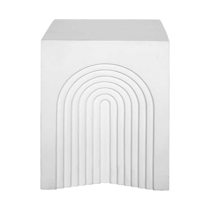 Arc Concrete Stool - White