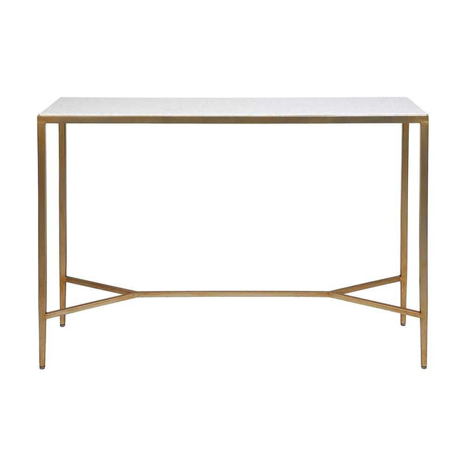 Chloe Stone Console Table - Large Antique Gold