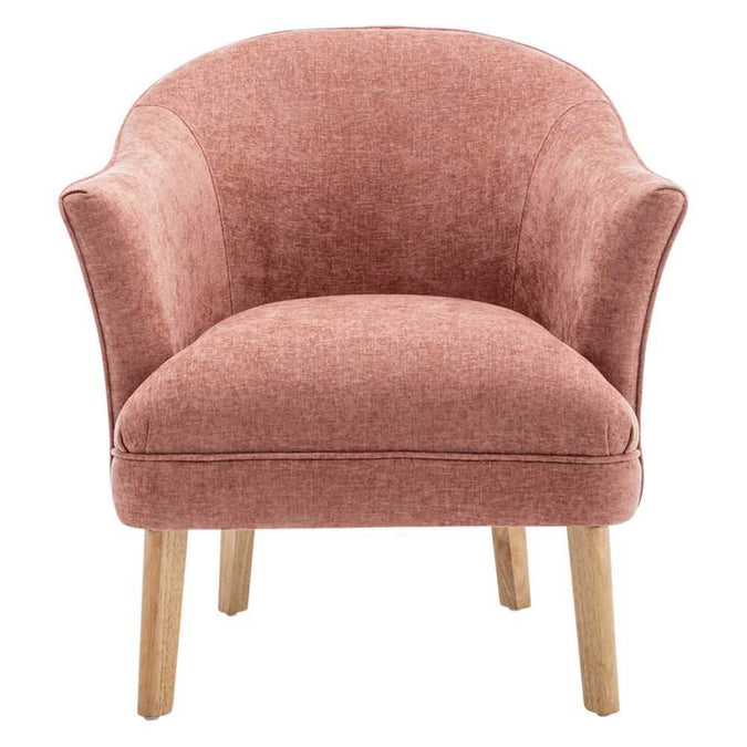 Elsa Occasional Chair - Coral Chenille - - Eleganté