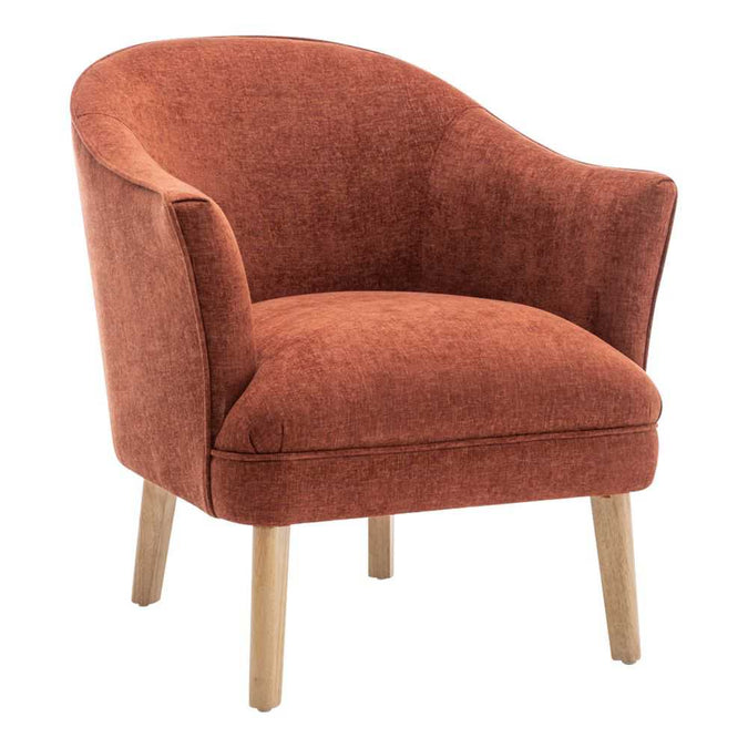 Elsa Occasional Chair - Terracotta Chenille - - Eleganté