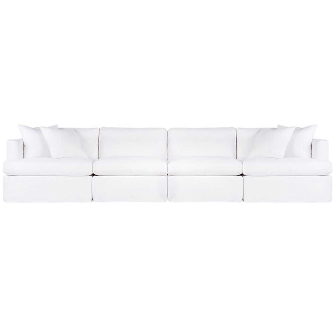 Birkshire Slip Cover Modular Sofa - White Linen Option 4