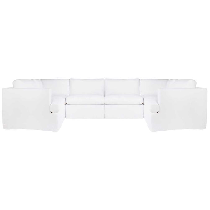 Birkshire Slip Cover Modular Sofa - White Linen Option 5