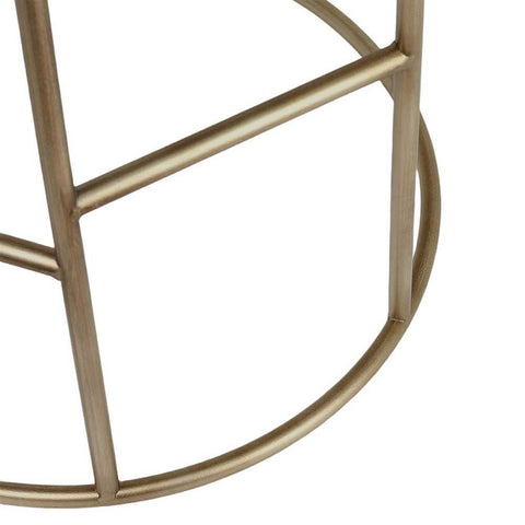 Aiden Gold Steel Kitchen Stool - Dark Chocolate Velvet - Kitchen and Bar Stools - Eleganté