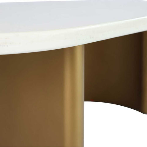 Solstice White Marble Tables Set of 2 - Antique Gold - Coffee Tables - Eleganté