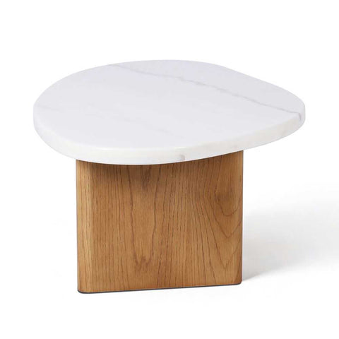 Solstice Ivory Cloud Marble Coffee Tables Set of 2 - Oak - Coffee Tables - Eleganté