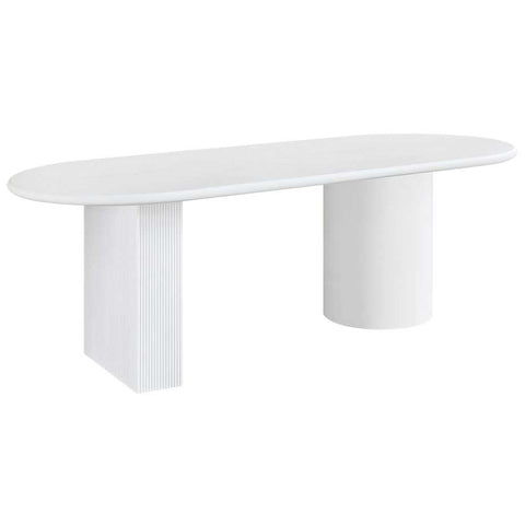 Brunella Oval Dining Table - 2.4m White - Dining Tables - Eleganté