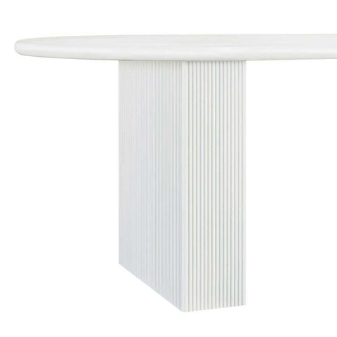 Brunella Oval Dining Table - 2.4m White - Dining Tables - Eleganté